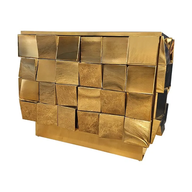 Sale Pamono Vintage Two-Door Brass Sideboard, 1980s
