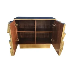 Sale Pamono Vintage Two-Door Brass Sideboard, 1980s