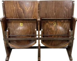 Online Pamono Vintage Two-Seat Cinema Bench from Ton, 1960s