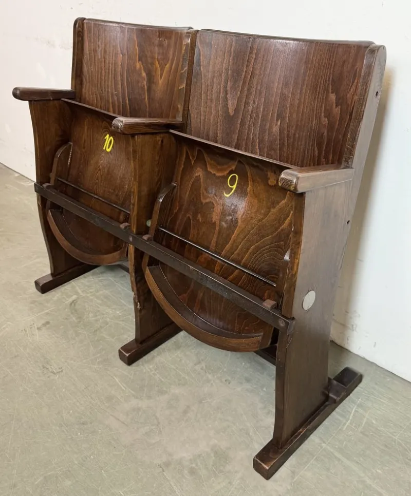 Online Pamono Vintage Two-Seat Cinema Bench from Ton, 1960s