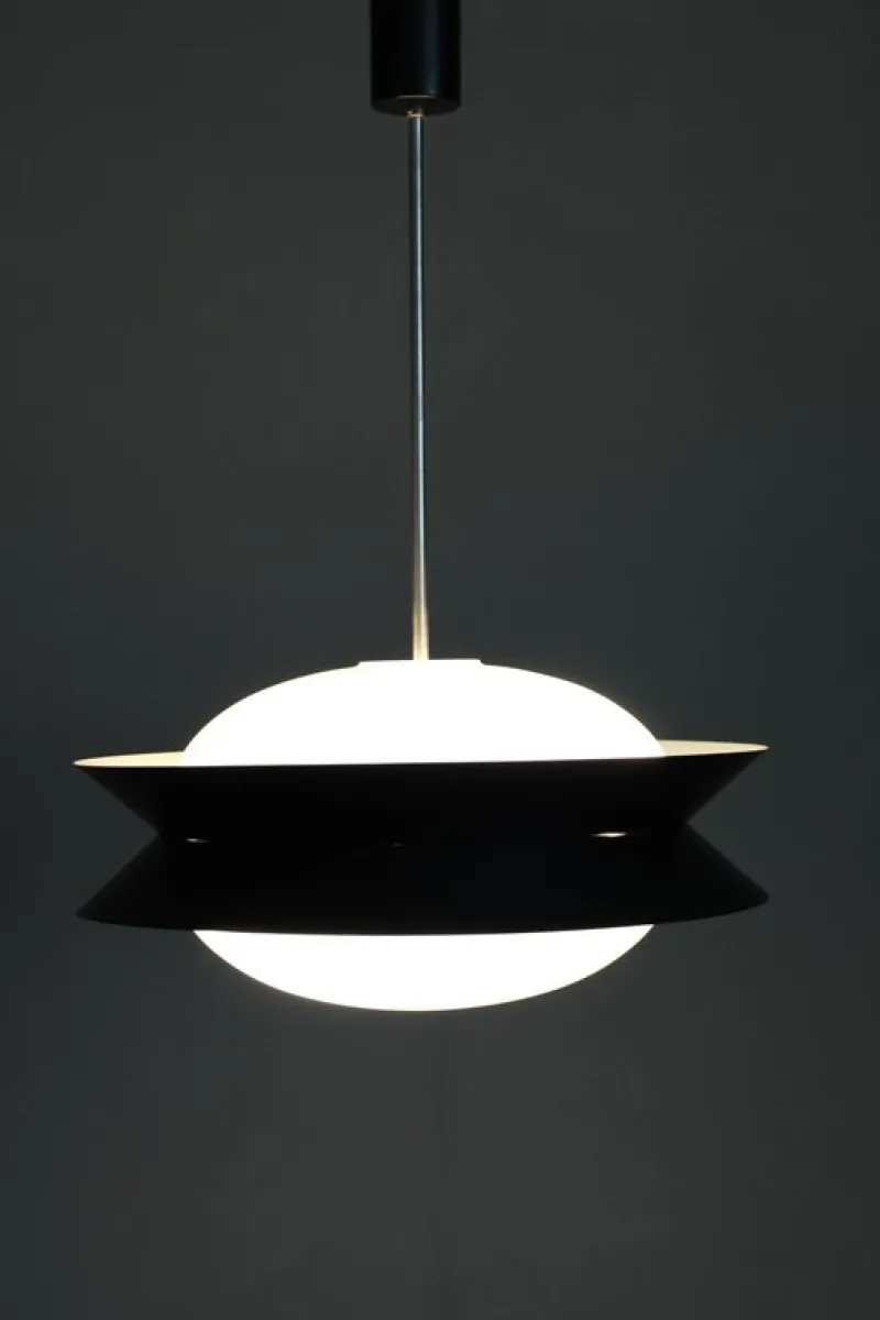 Pamono Vintage UFO Pendant Light by Josef Hurka for Napako, 1950s> Ceiling Lights
