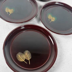 Clearance Pamono Vintage Urushi Serving Plates from Honshu Urushi, Japan, 1980s, Set of 5