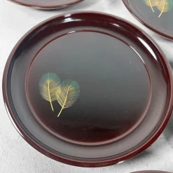 Clearance Pamono Vintage Urushi Serving Plates from Honshu Urushi, Japan, 1980s, Set of 5