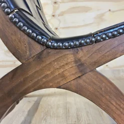 Pamono Vintage Valenti Slipper Chair in Woven Leather by Pierre Lottier for Valenti Luce, Spain, 1950s><noscript><img width=