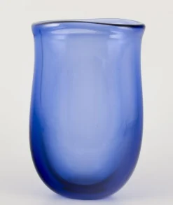 Outlet Pamono Vintage Vase in Blue Art Glass by Per Lütken for Holmegaard, 1960
