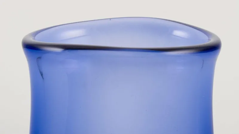 Outlet Pamono Vintage Vase in Blue Art Glass by Per Lütken for Holmegaard, 1960