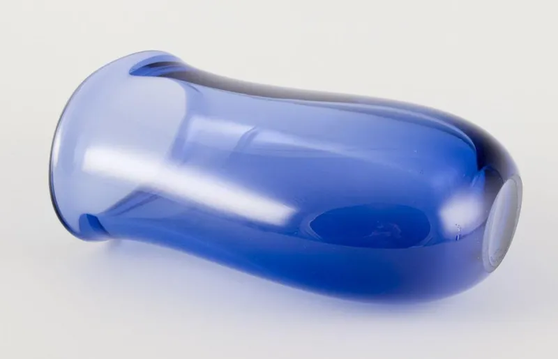 Outlet Pamono Vintage Vase in Blue Art Glass by Per Lütken for Holmegaard, 1960