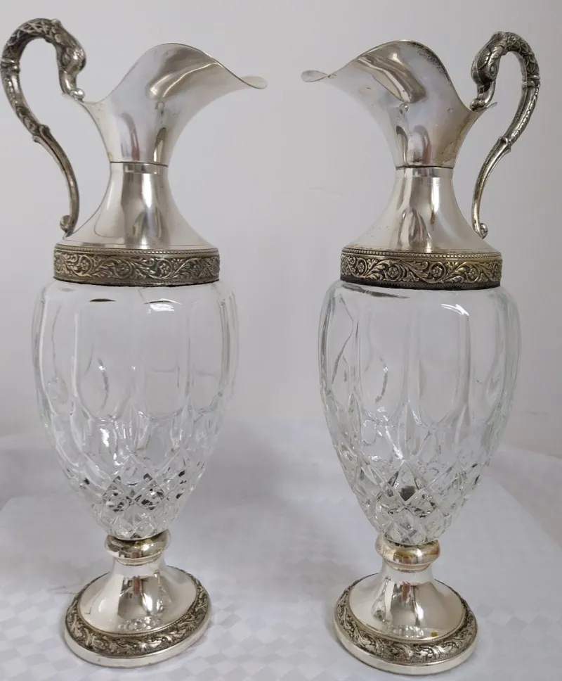 Pamono Vintage Vecchia Romagna Wine Decanters, 1950s, Set of 2> Bottles, Carafes & Jugs