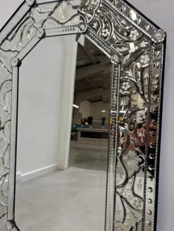Pamono Vintage Venetian Hand-Cut Mirror><noscript><img width=