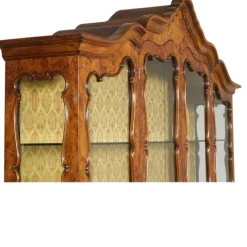Clearance Pamono Vintage Venetian Rococo Glass Cabinet in Walnut Burl, 1930s