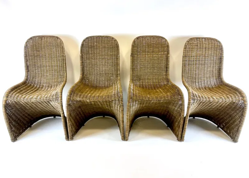 Pamono Vintage Vicker S Chairs in the style of Verner Panton, 1990s, Set of 4> Garden Seating