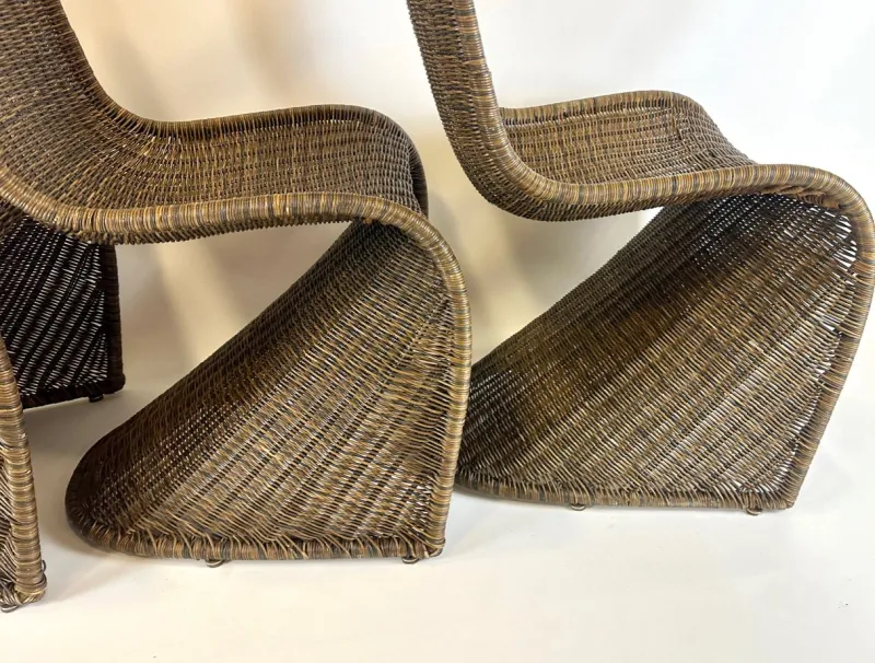 Pamono Vintage Vicker S Chairs in the style of Verner Panton, 1990s, Set of 4> Garden Seating