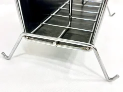 Pamono Vintage Vinyl and Steel Magazine Rack from Voss, 1970s><noscript><img width=