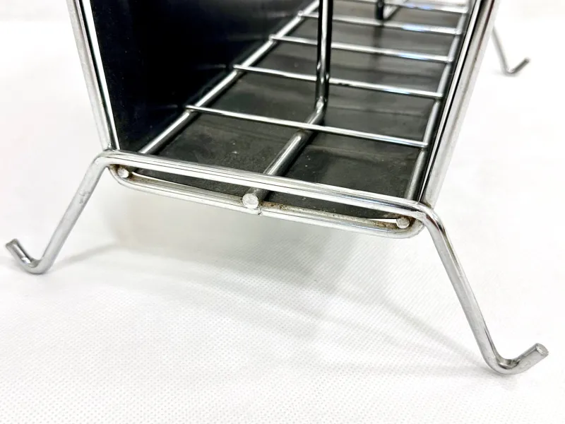 Pamono Vintage Vinyl and Steel Magazine Rack from Voss, 1970s> Magazine Racks