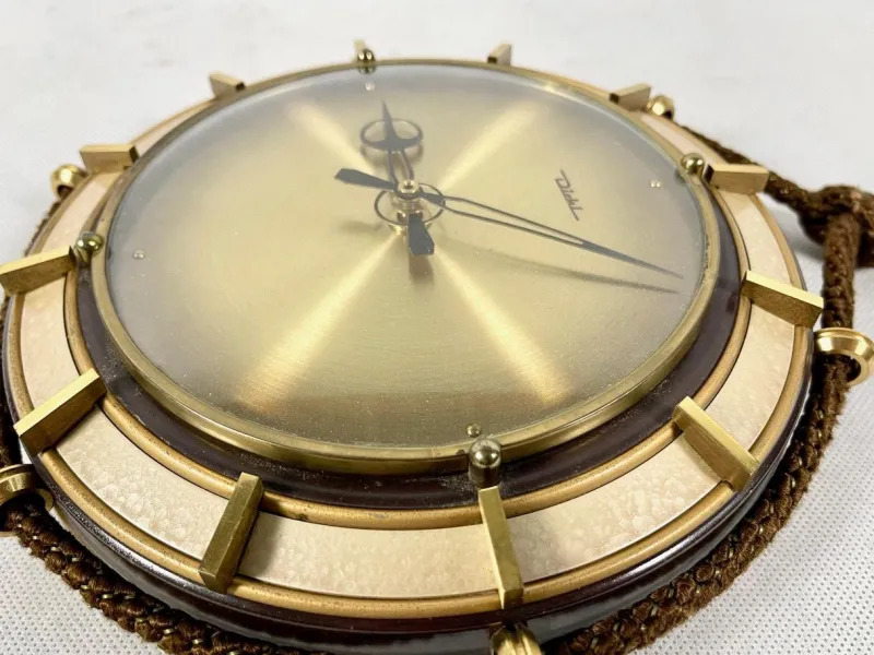 Pamono Vintage Wall Clock from Diehl, 1940s> Clocks