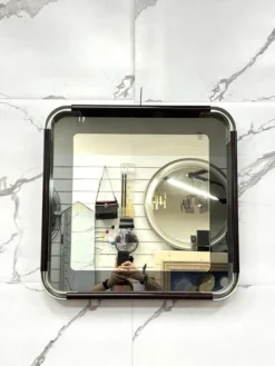 Discount Pamono Vintage Wall Mirror in Steel and Bakelite, 1970s
