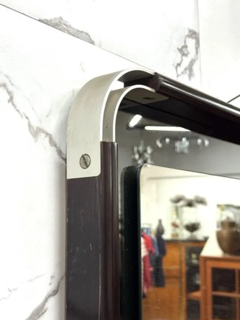 Discount Pamono Vintage Wall Mirror in Steel and Bakelite, 1970s