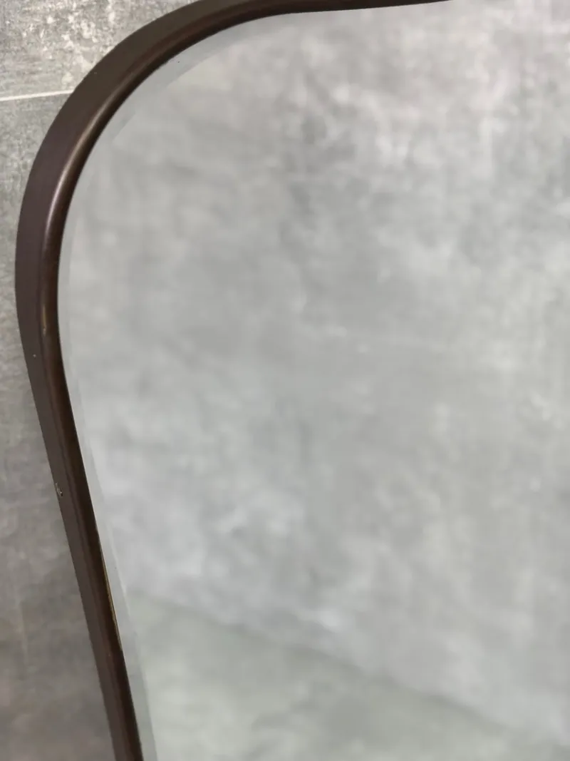Pamono Vintage Wall Mirror with Brass Frame, 1950s> Mirrors