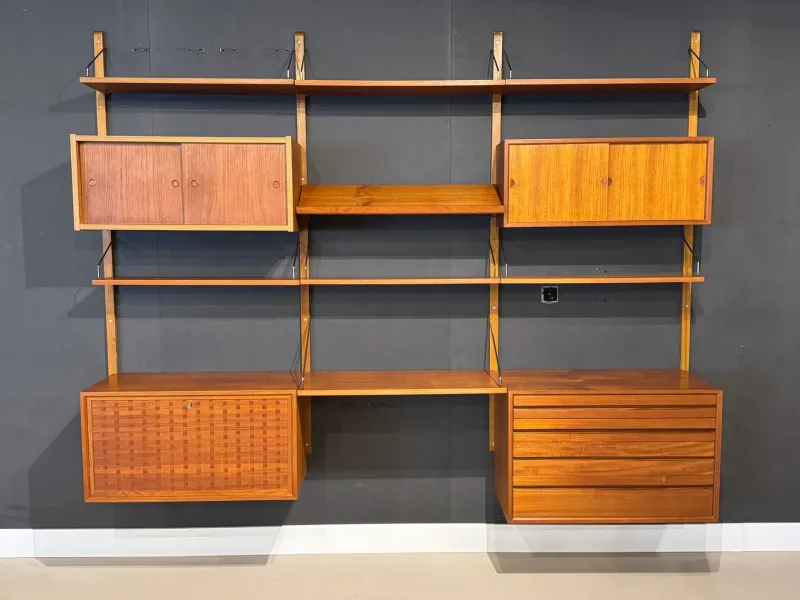 Pamono Vintage Wall System in Teak attributed to Poul Cadovius for Cado> Shelves & Wall Units