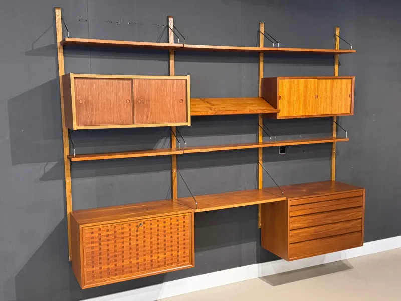 Pamono Vintage Wall System in Teak attributed to Poul Cadovius for Cado> Shelves & Wall Units