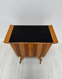 Pamono Vintage Walnut Bar Trolley, 1950s><noscript><img width=