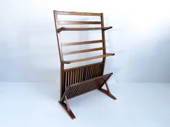 Pamono Vintage Walnut Bookshelf and Magazine Rack, 1960s> Shelves & Wall Units