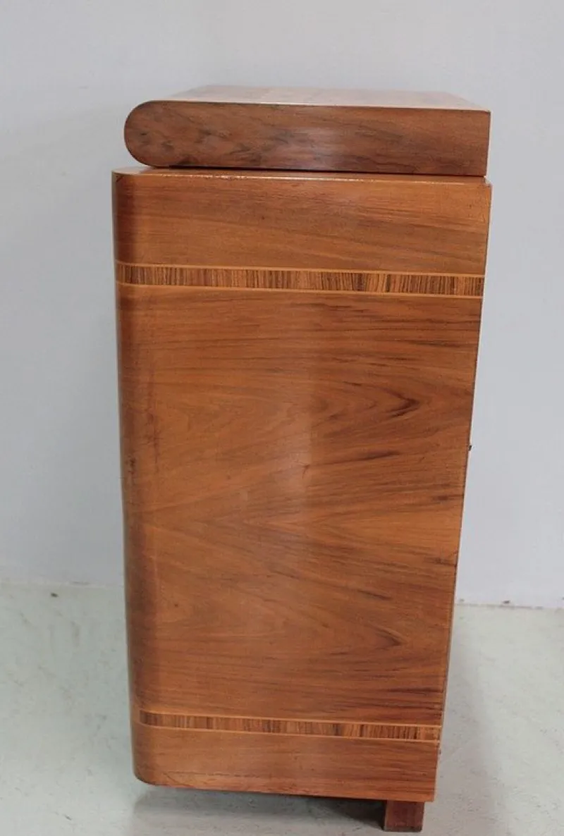 New Pamono Vintage Walnut Radio-Record Player