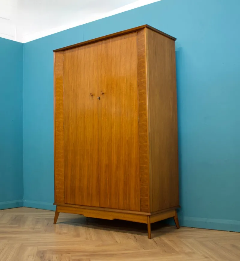 Pamono Vintage Walnut Wardrobe by Alfred Cox for Heals, 1950s> Cabinets & Wardrobes