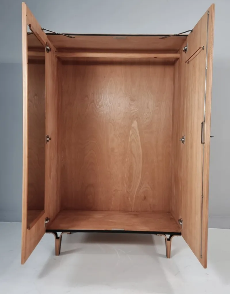 New Pamono Vintage Wardrobe in Beech, 1970s