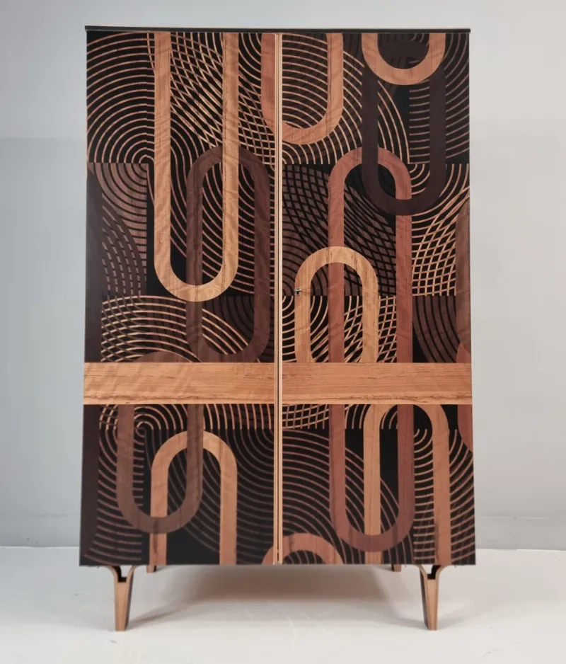 New Pamono Vintage Wardrobe in Beech, 1970s