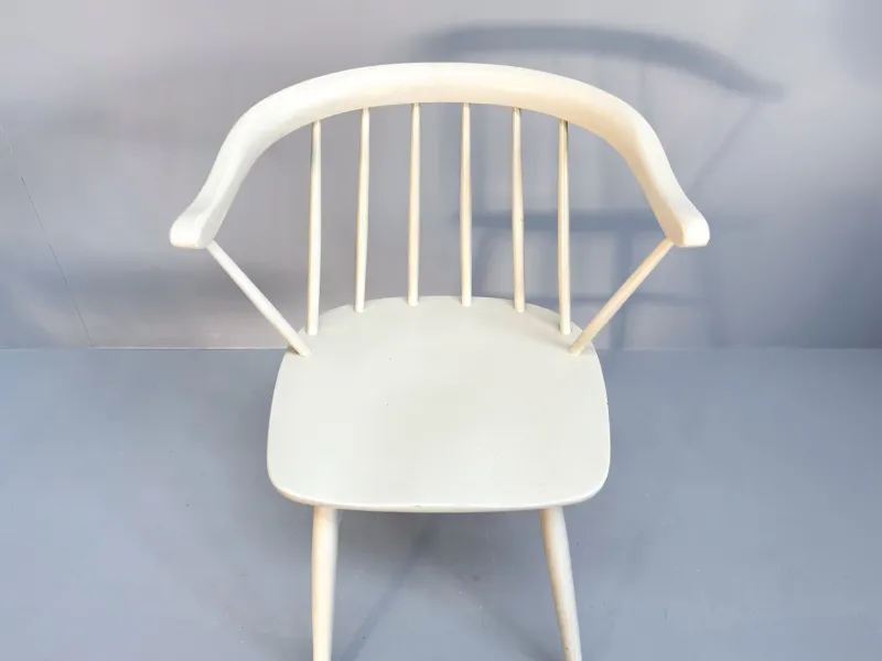 Best Pamono Vintage White Lacquered Spindle Chairs from Nesto, 1960s, Set of 4