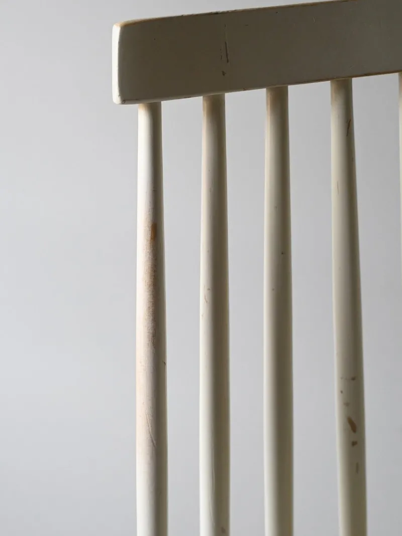 Pamono Vintage White Pinstolar Chairs, 1960s, Set of 6> Garden Seating