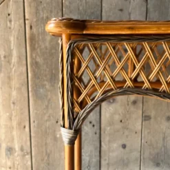Pamono Vintage Wicker 2 Tier Console Table><noscript><img width=