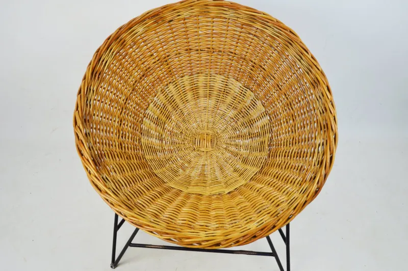 Pamono Vintage Wicker Armchair, 1970s> Garden Seating