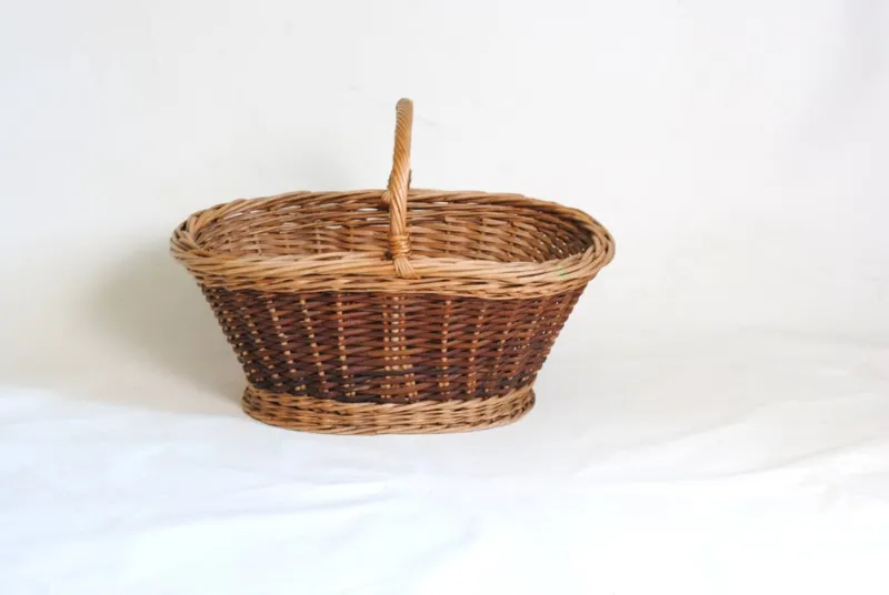 Pamono Vintage Wicker Basket, 1950s> Trunks Crates & Baskets
