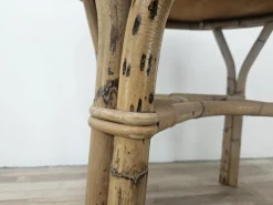 Pamono Vintage Wicker Outdoor Table and Chairs, 1970s, Set of 3><noscript><img width=