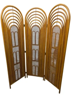 Pamono Vintage Wicker Wood Screen