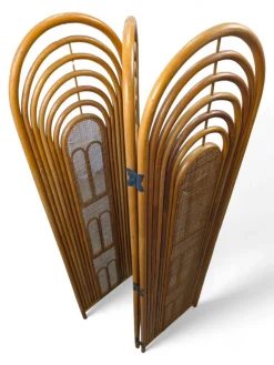 Pamono Vintage Wicker Wood Screen