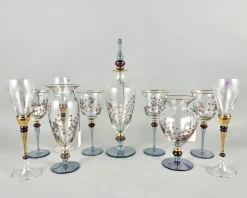 Online Pamono Vintage Wine Champagne Glasses, Vases and Decanter from Nagel, Germany, 1980s, Set of 18