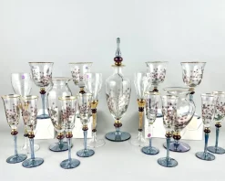 Online Pamono Vintage Wine Champagne Glasses, Vases and Decanter from Nagel, Germany, 1980s, Set of 18