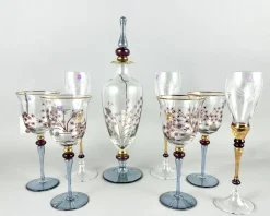 Online Pamono Vintage Wine Champagne Glasses, Vases and Decanter from Nagel, Germany, 1980s, Set of 18