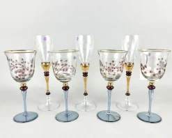 Online Pamono Vintage Wine Champagne Glasses, Vases and Decanter from Nagel, Germany, 1980s, Set of 18
