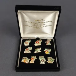 Sale Pamono Vintage Winter Olympic Games Pin Set Limited Edition N.10 from M&Ms, 1992, Set of 10