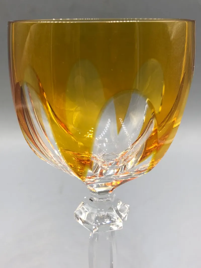 Pamono Vintage Wittwer Wine Glasses in Cobalt Emerald Amber, 1960s, Set of 4> Glassware