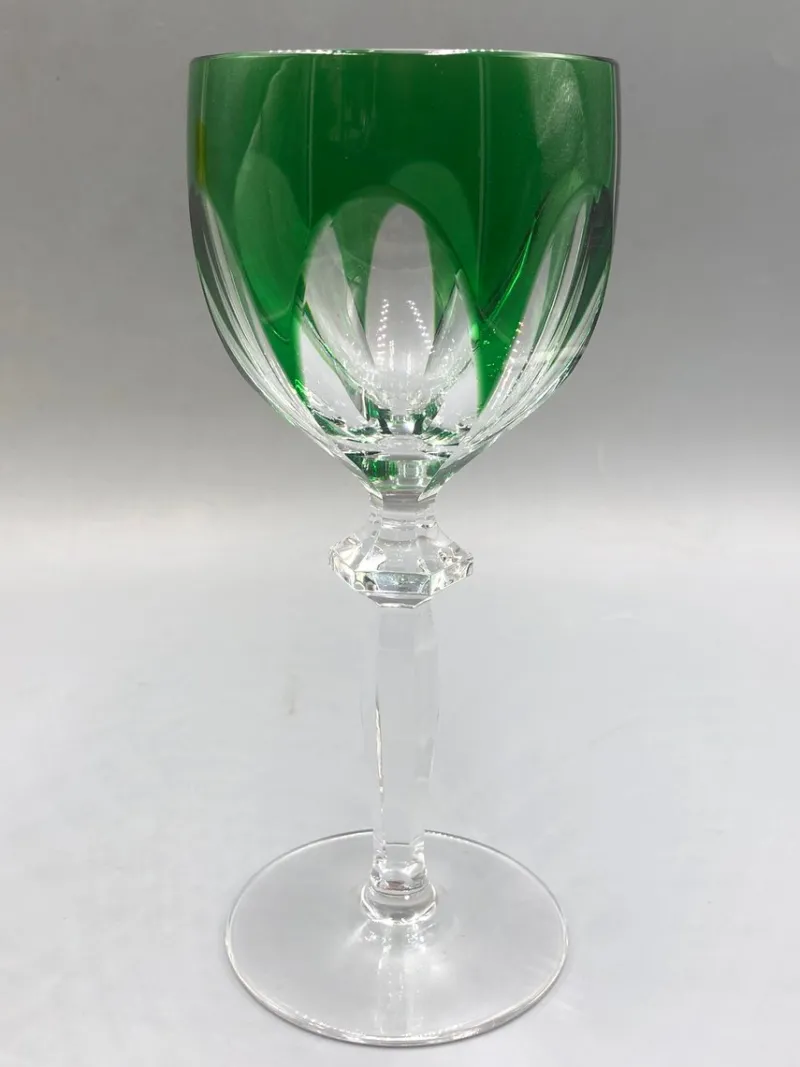 Pamono Vintage Wittwer Wine Glasses in Cobalt Emerald Amber, 1960s, Set of 4> Glassware