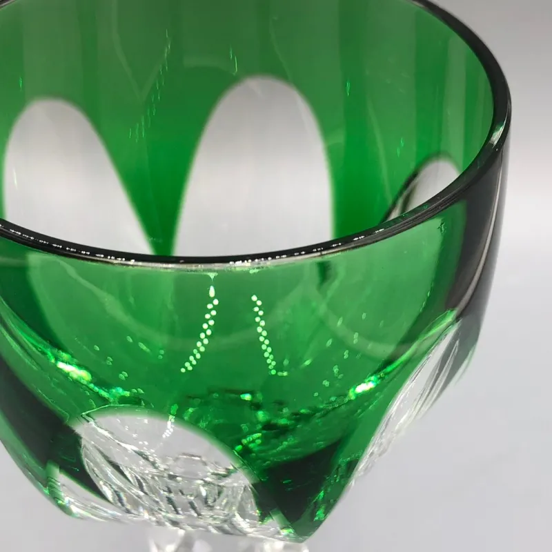 Pamono Vintage Wittwer Wine Glasses in Cobalt Emerald Amber, 1960s, Set of 4> Glassware