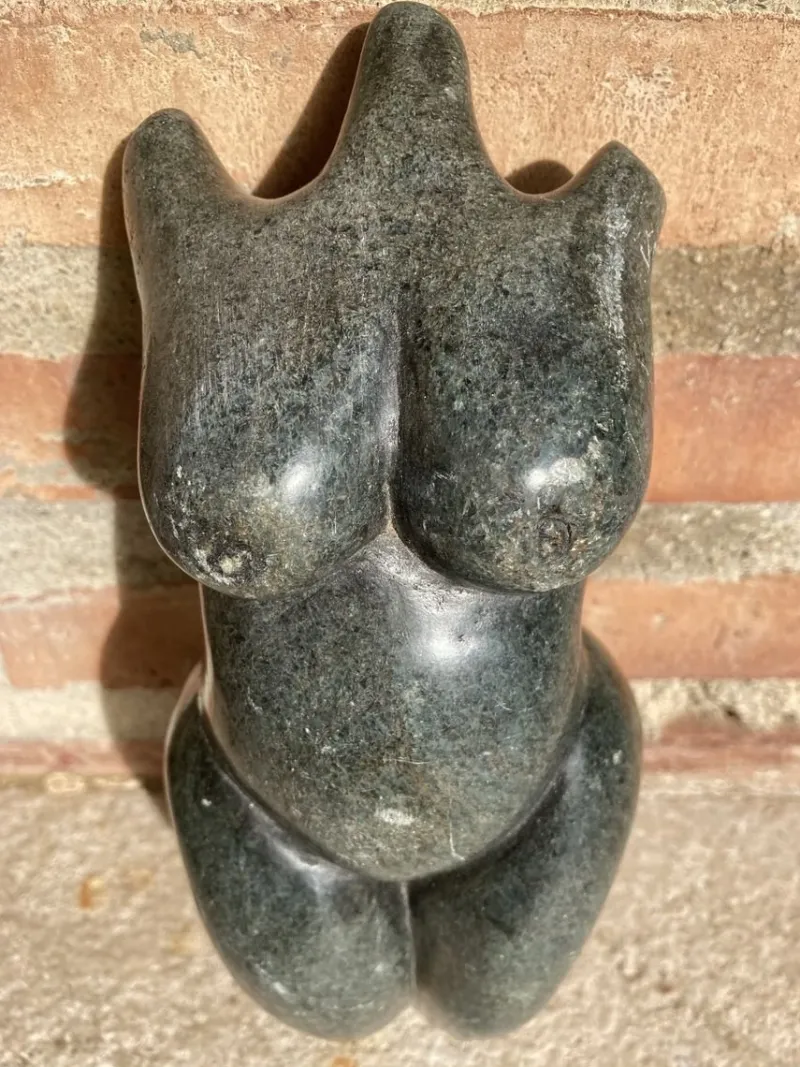 New Pamono Vintage Woman Bust Green Marble Sculpture, 1960s