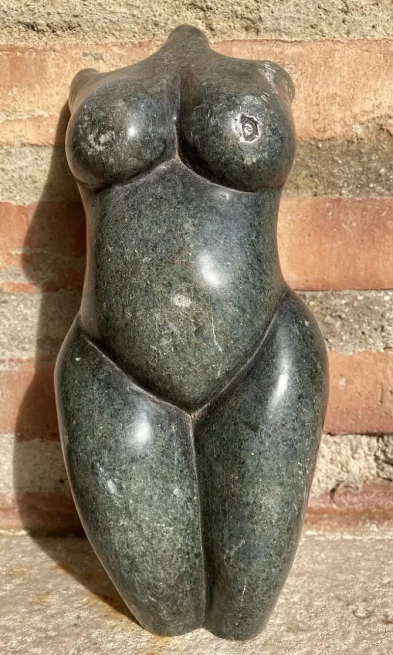 New Pamono Vintage Woman Bust Green Marble Sculpture, 1960s
