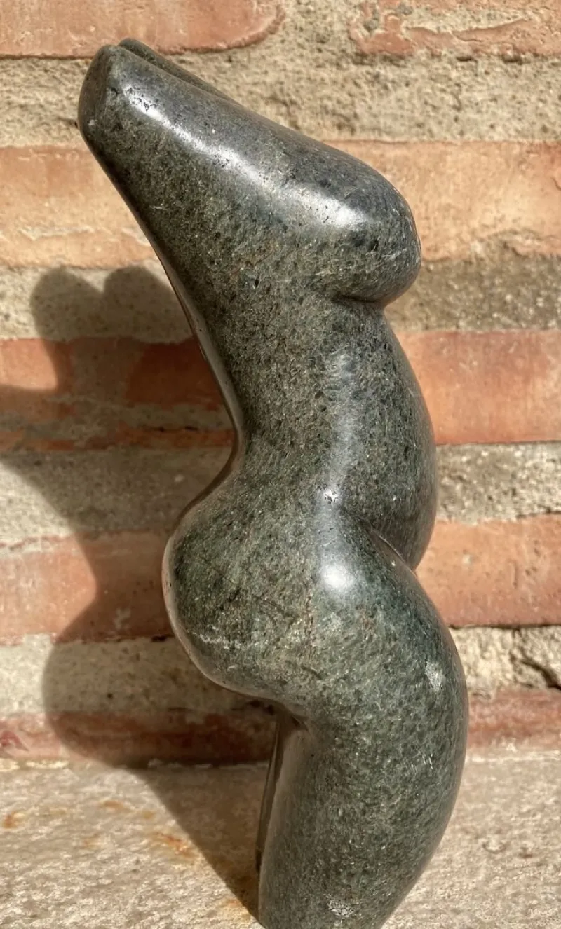 New Pamono Vintage Woman Bust Green Marble Sculpture, 1960s