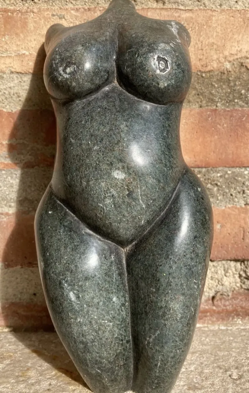 New Pamono Vintage Woman Bust Green Marble Sculpture, 1960s